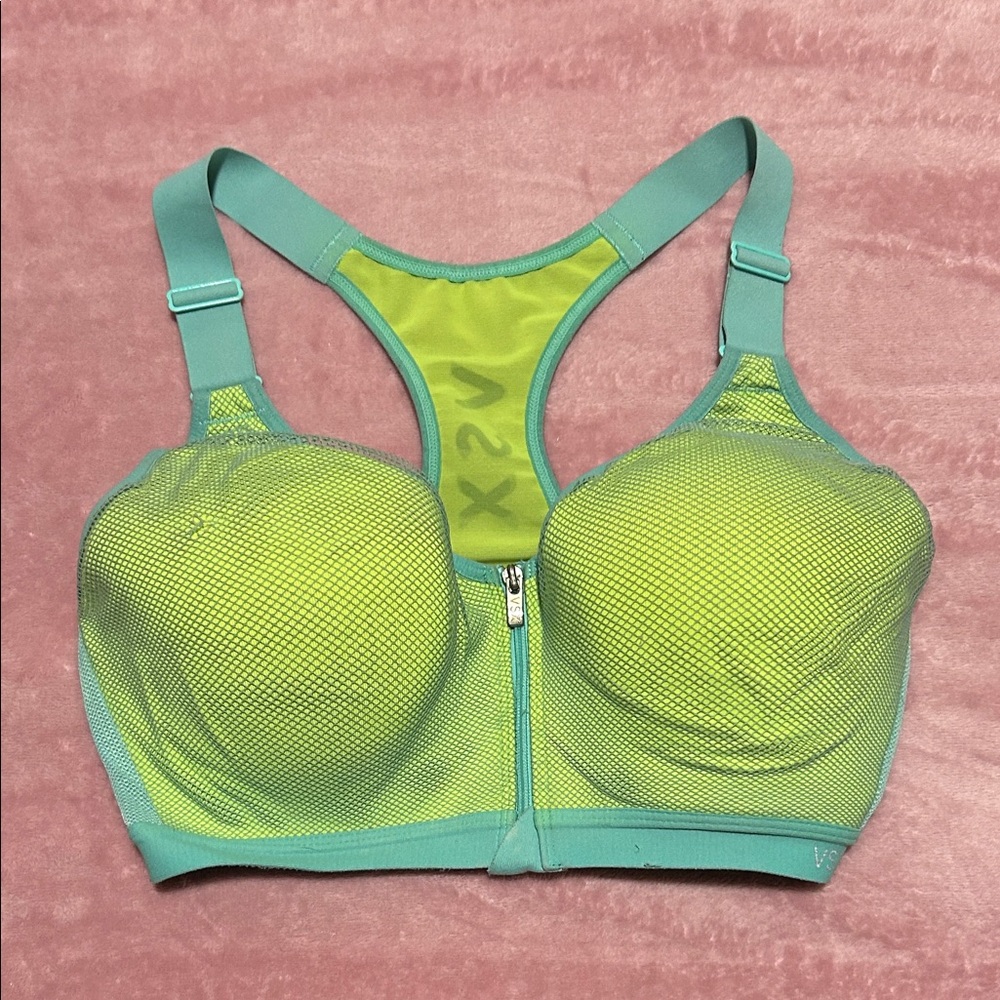 Victoria’s Secret VSX Green and Blue Sports Bra
